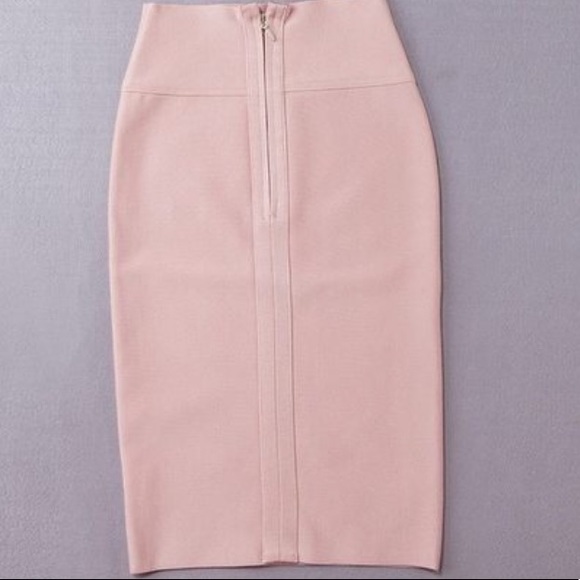 2-piece nude & pink Bandage Dress Set - Picture 3 of 6